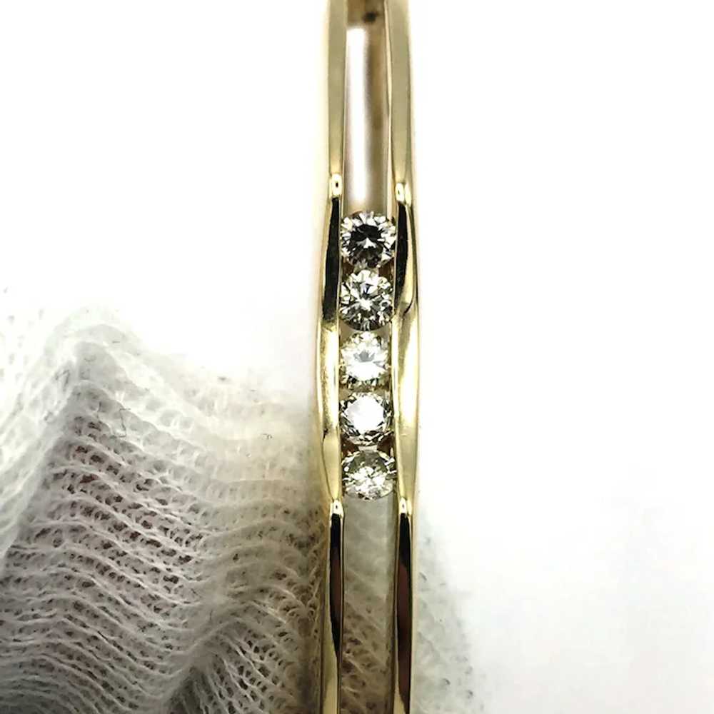 14K .50 CTW Diamond Bangle Bracelet - image 6