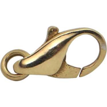 Vintage Extra Large 18K Gold Lobster Clasp - image 1