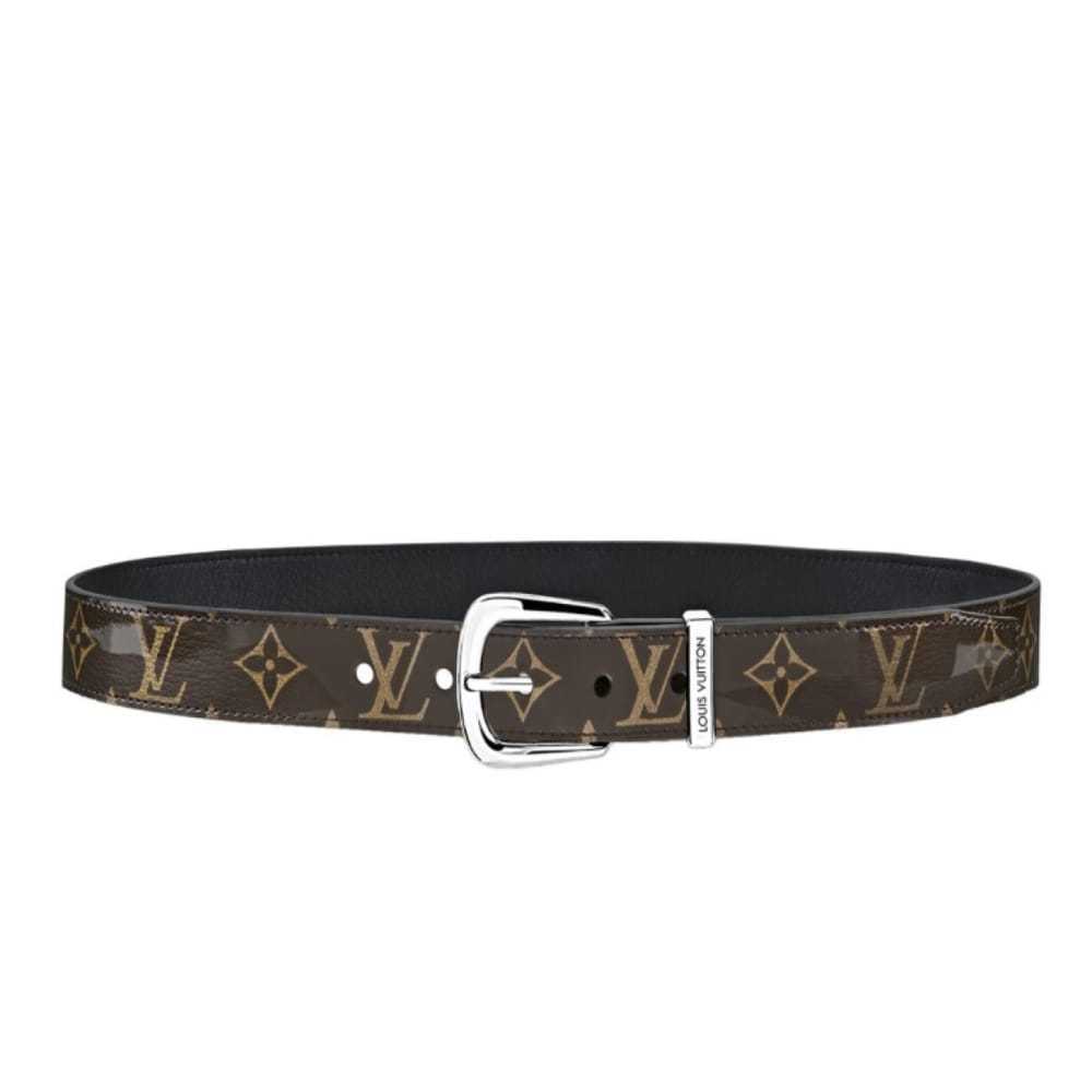 Louis Vuitton Mens Monogram Leather Belt MP228 Signature Belt Size 44