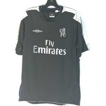 Football jersey black white fly emirates