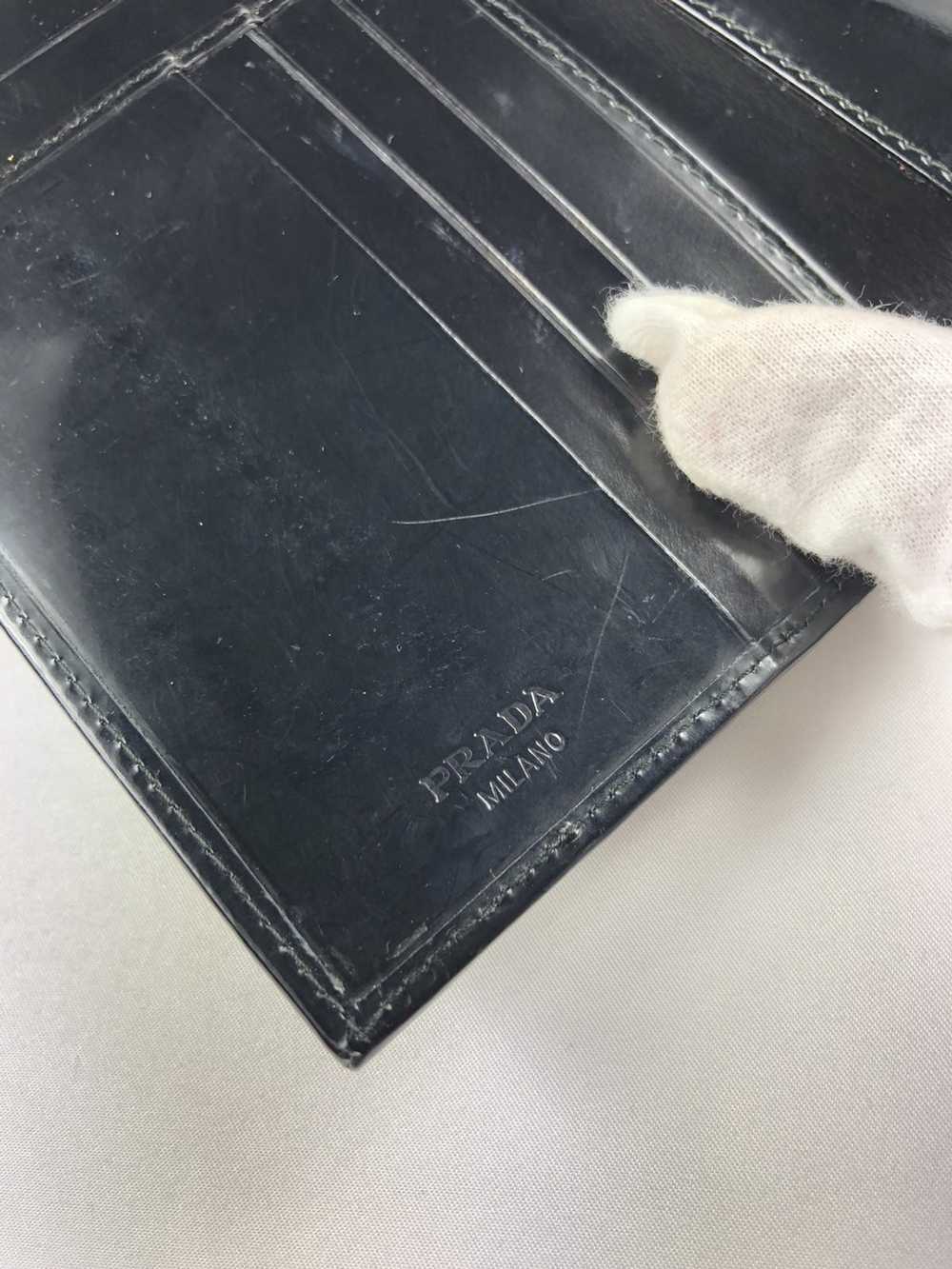 Prada Prada milano black leather trifold wallet - image 4