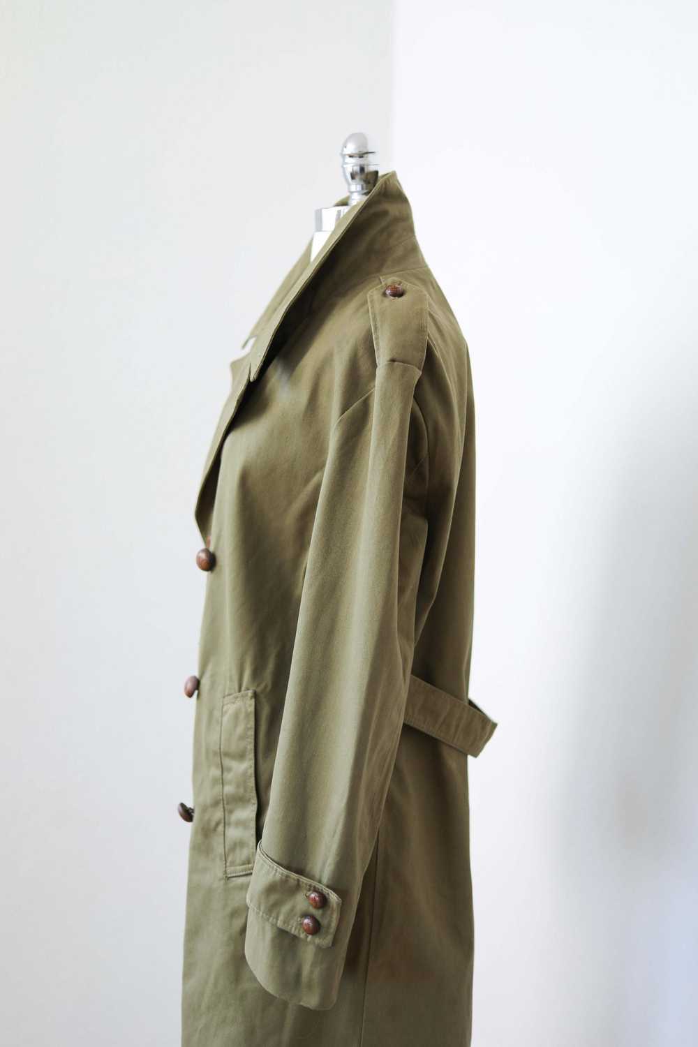 Vintage 1970s Olive Green Cotton Twill Military S… - image 4