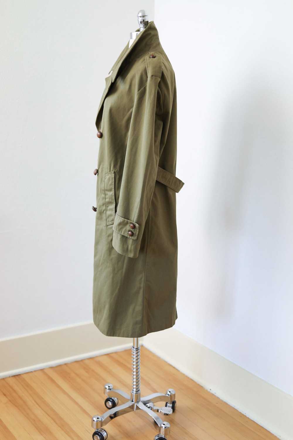 Vintage 1970s Olive Green Cotton Twill Military S… - image 5