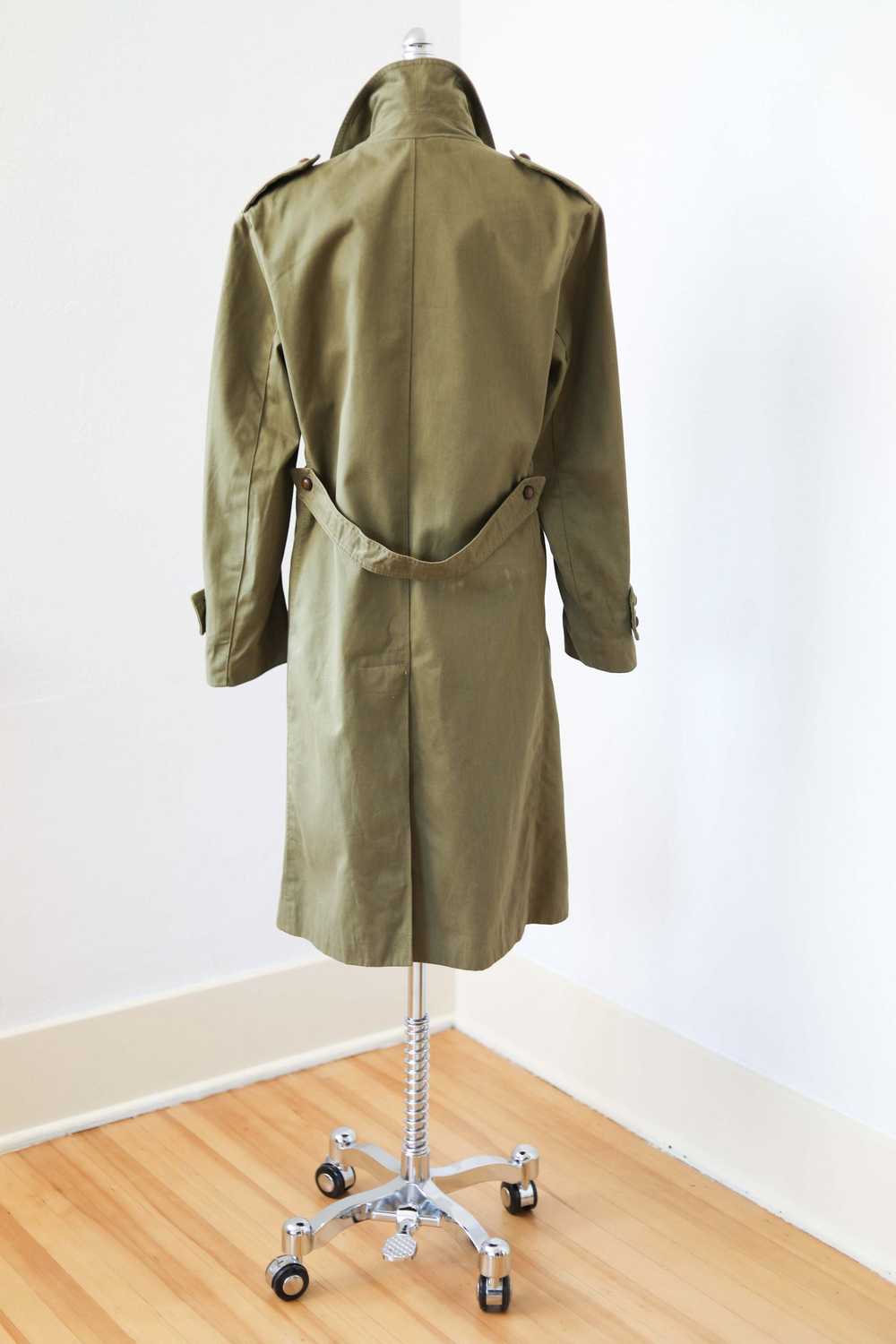 Vintage 1970s Olive Green Cotton Twill Military S… - image 6