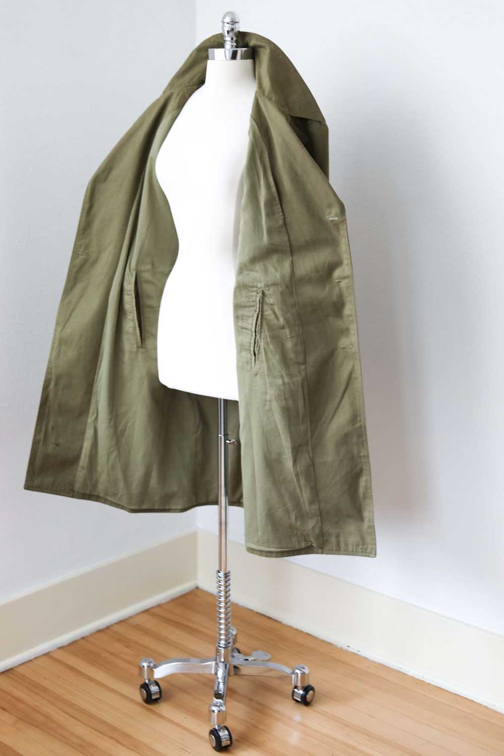 Vintage 1970s Olive Green Cotton Twill Military S… - image 8