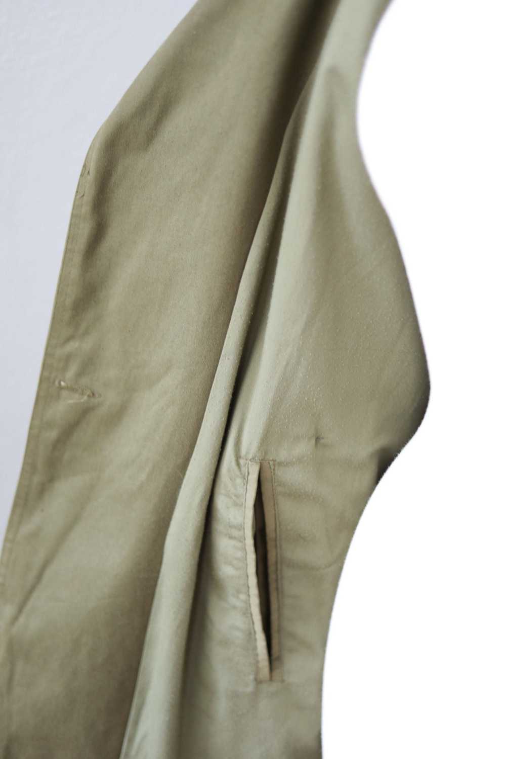 Vintage 1970s Olive Green Cotton Twill Military S… - image 9