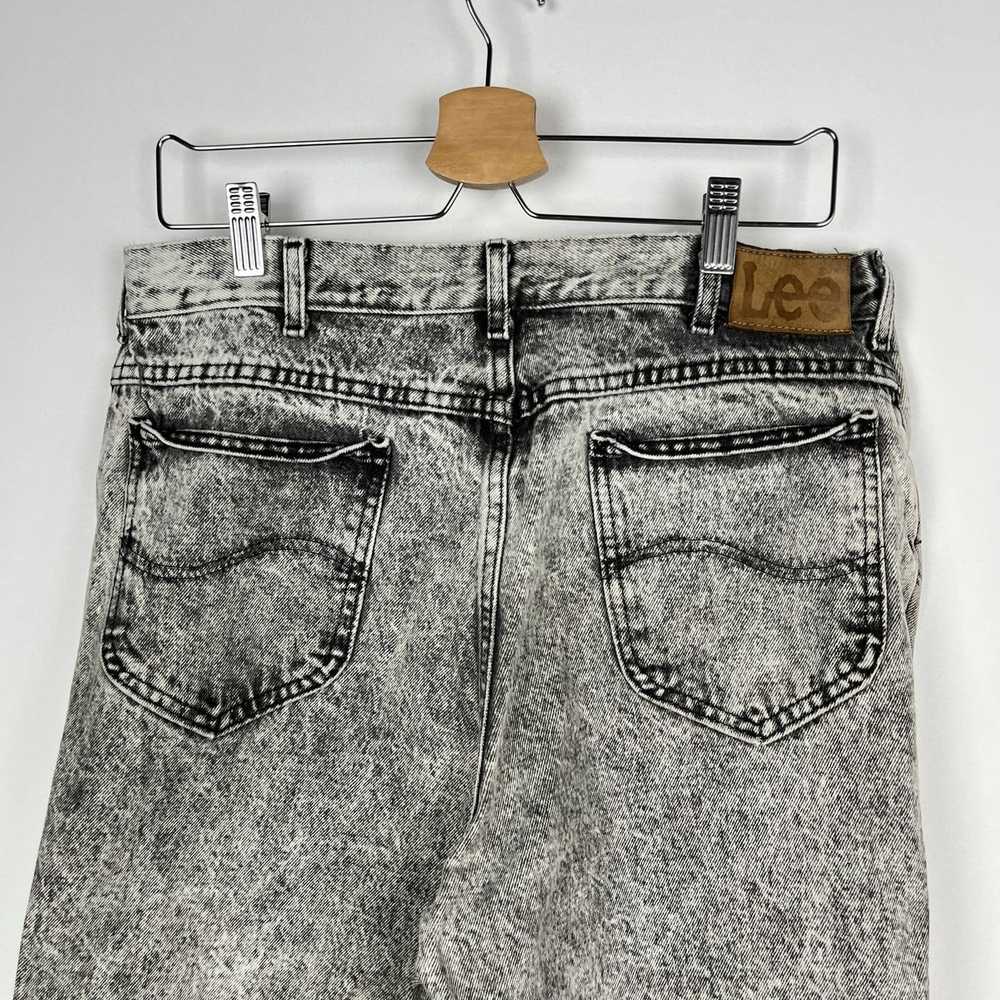 Lee Vintage 80s 90s Lee Acid Wash Jeans Pants 33 … - image 2