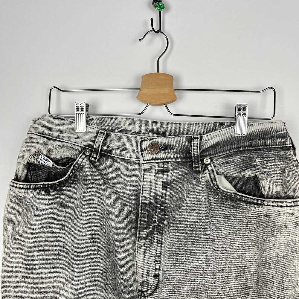 Lee Vintage 80s 90s Lee Acid Wash Jeans Pants 33 … - image 4