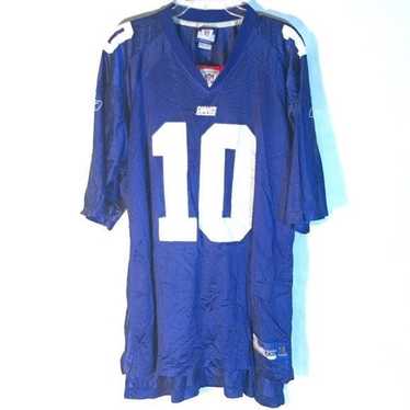 Vintage 90's New York Giants Football #5 Kerry Collins Blue & White Champion Jersey (Size 48)