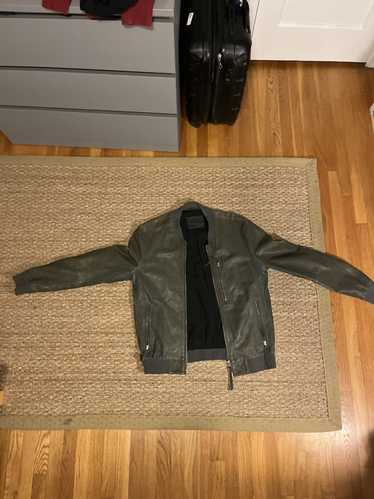 Allsaints Allsaints Leather Zipper Bomber Jacket