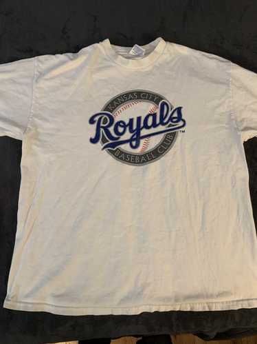 Majestic Kansas City Royals Blue V-Neck Graphic T-Shirt Women's Size M