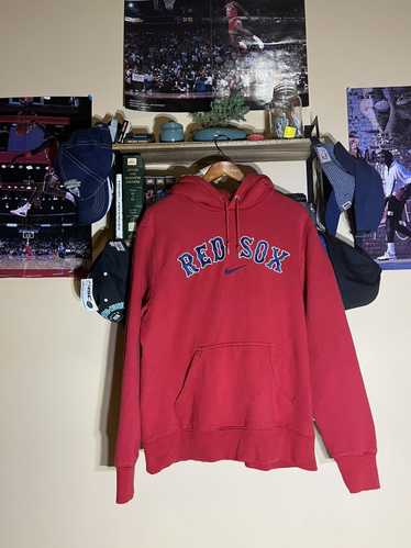 Men’s Nike Boston Red Sox Sweatshirt Hoodie Center Swoosh Adult Medium  Vintage