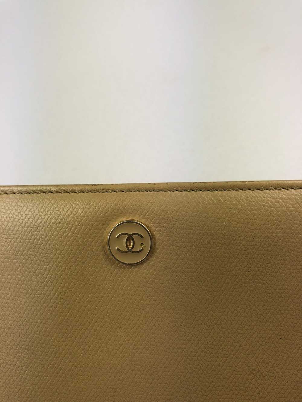 Chanel Chanel cc beige leather long wallet - image 2