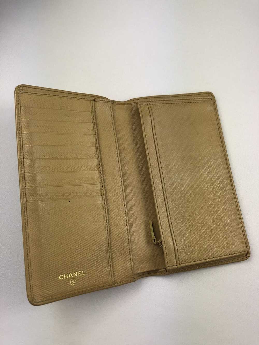 Chanel Chanel cc beige leather long wallet - image 3