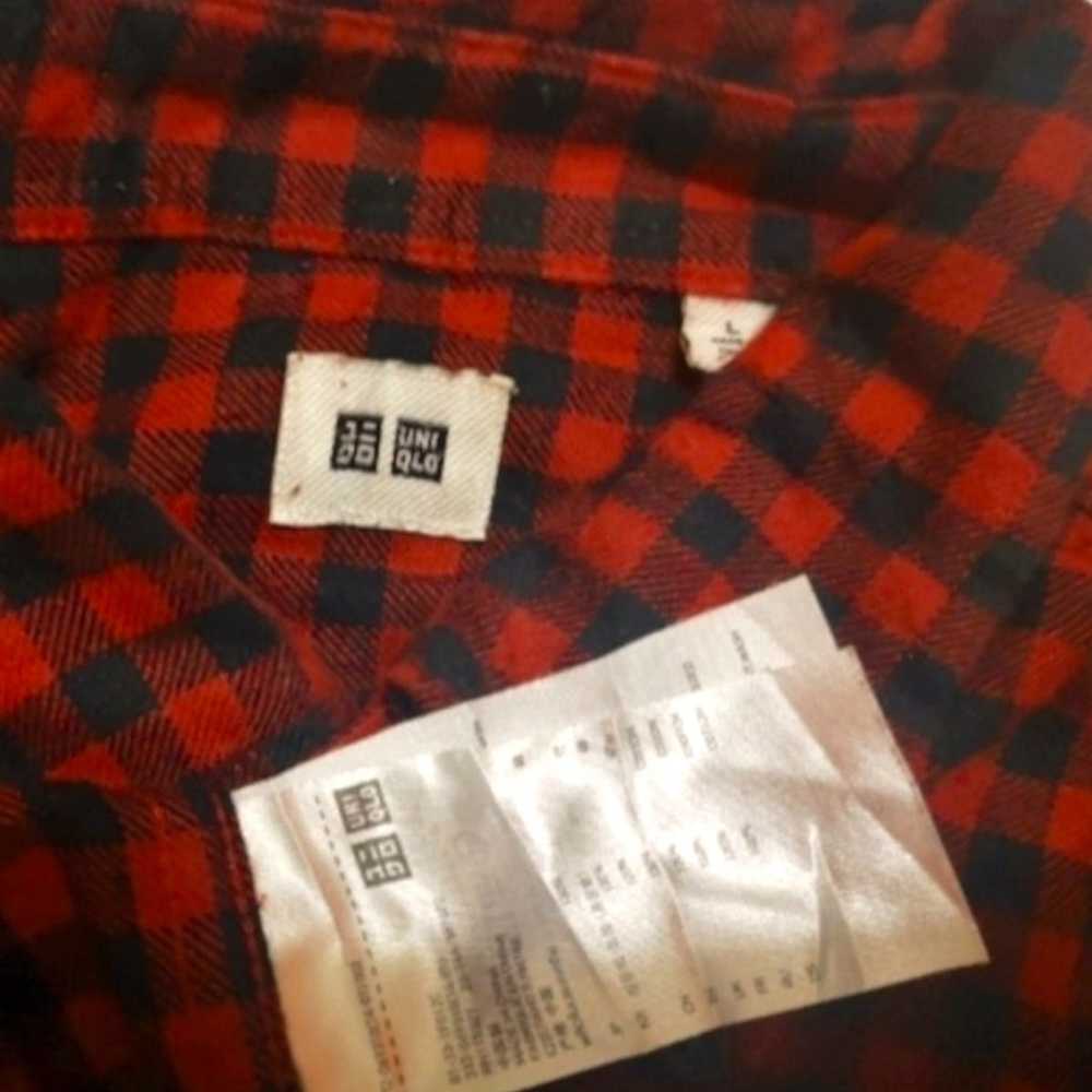 Flannel × Japanese Brand × Uniqlo UNIQLO RED/BLAC… - image 6