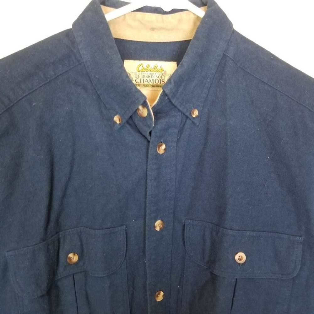 Cabelas Cabelas M Button Down Deerskin Soft Chamo… - image 2