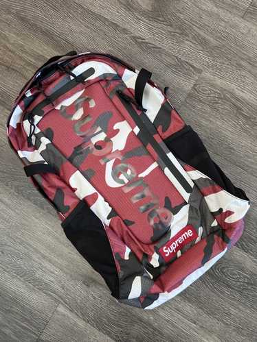 Authentic FW17 Supreme Red Backpack, Shipping Fast