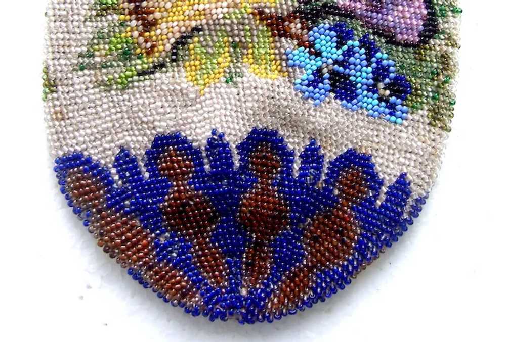 Beaded Art Deco purse reticule style crocheted an… - image 2