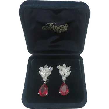 Countess Madeleine Sterling Silver Earrings Faux … - image 1