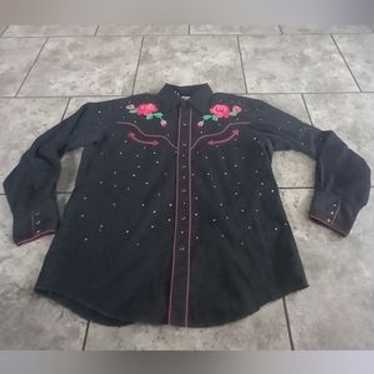 80s Vintage Karman Western Button Down - image 1