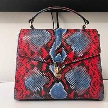 Brahmin Rene Heat Rosen Python Print Genuine Leat… - image 1