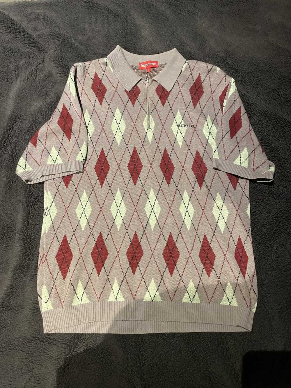 Supreme Supreme Argyle zip polo - image 1