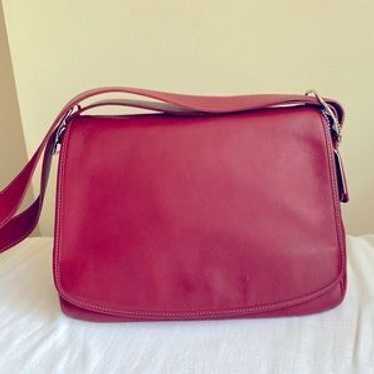 バッグ Coach Signature Legacy Flap Bag Red Coach Signature Legacy Flap Bag Red