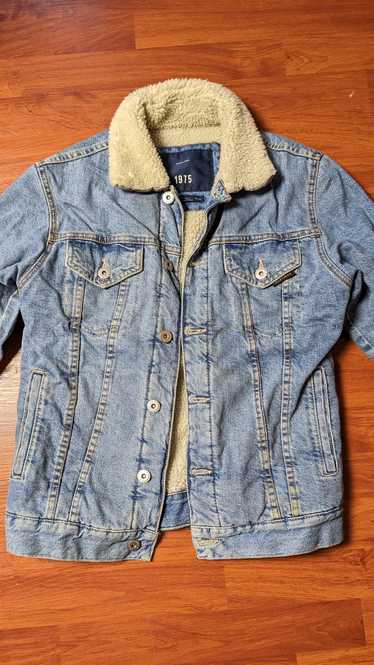 Zara ZARA Sherpa Sherling Denim Jean Jacket Size S