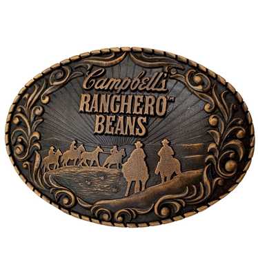 Vintage Campbells Ranchero Beans Belt Buckle Vinta