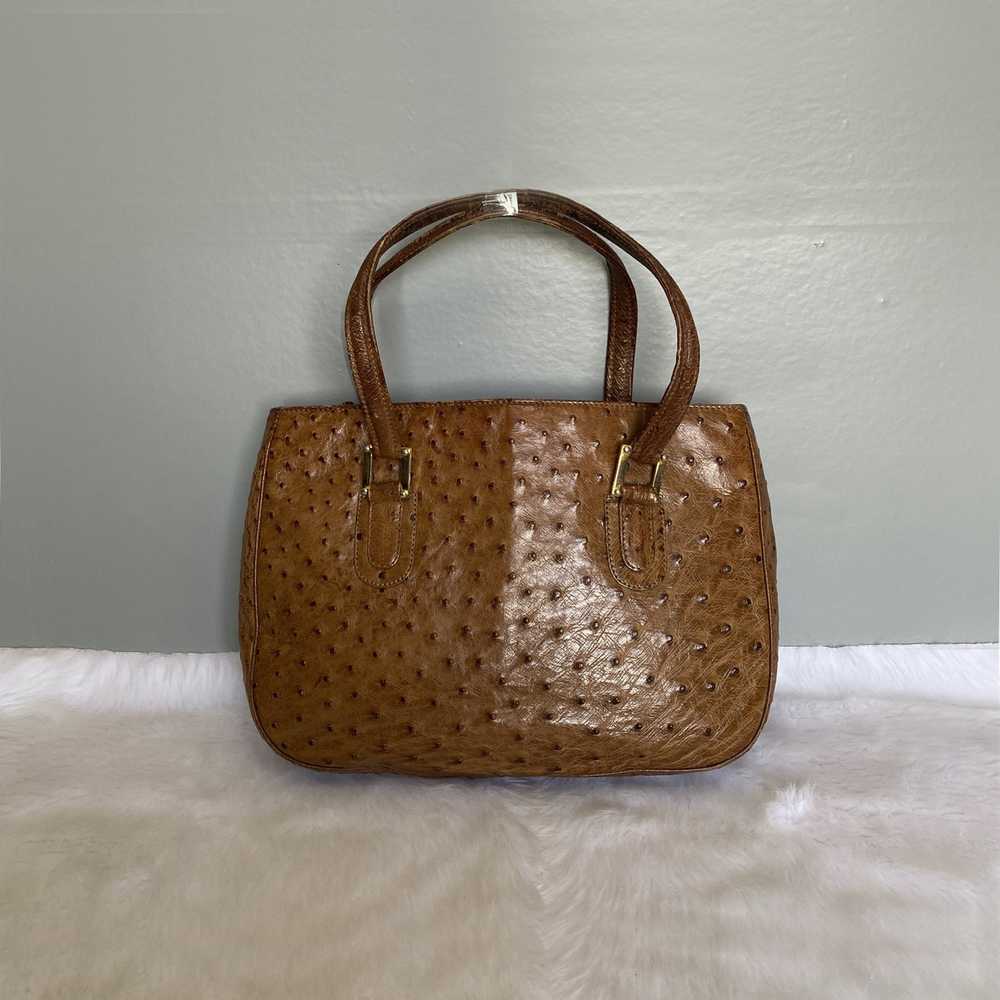 Loewe × Vintage Loewe Vintage Brown Ostrich Skin … - image 4