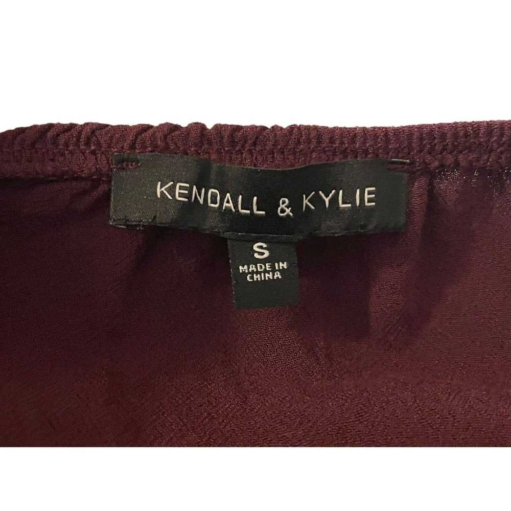 Other Kendall & Kylie Peasant Top Maroon Bell Sle… - image 7