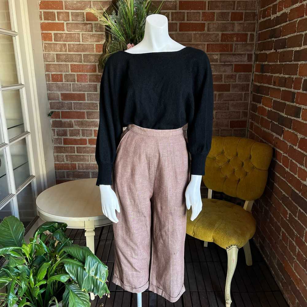 1950s Deadstock Taupe Clam Digger Pants - image 1