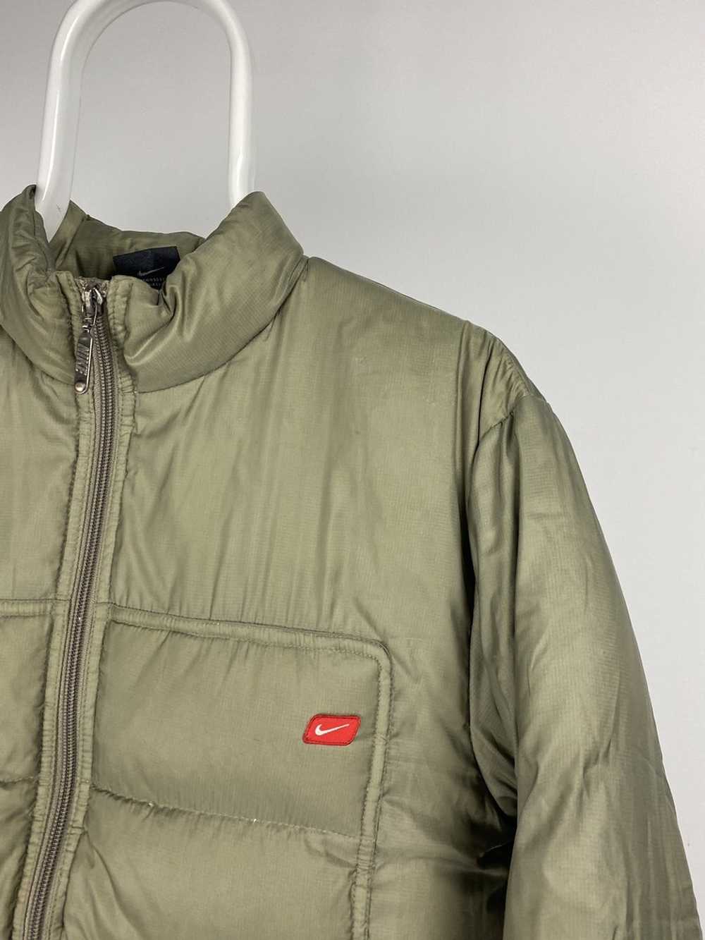 Nike × Vintage Nike vintage olive puffer jacket s… - image 2