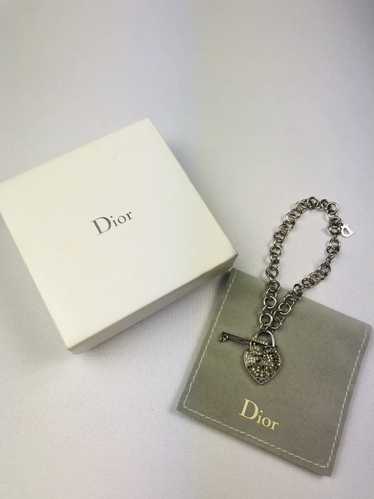 Dior Dior encrusted heart & key bracelet - image 1