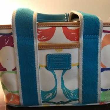 バッグ Coach Scribble stitch pocket tote bag Coach scribble stitch pocket - Gem