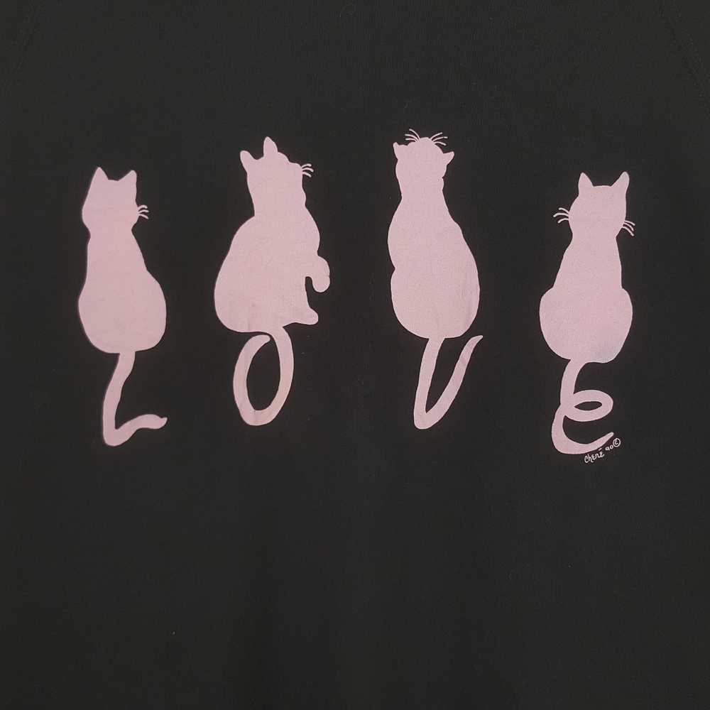 Streetwear × Vintage Vintage Art Cat Love Design … - image 2