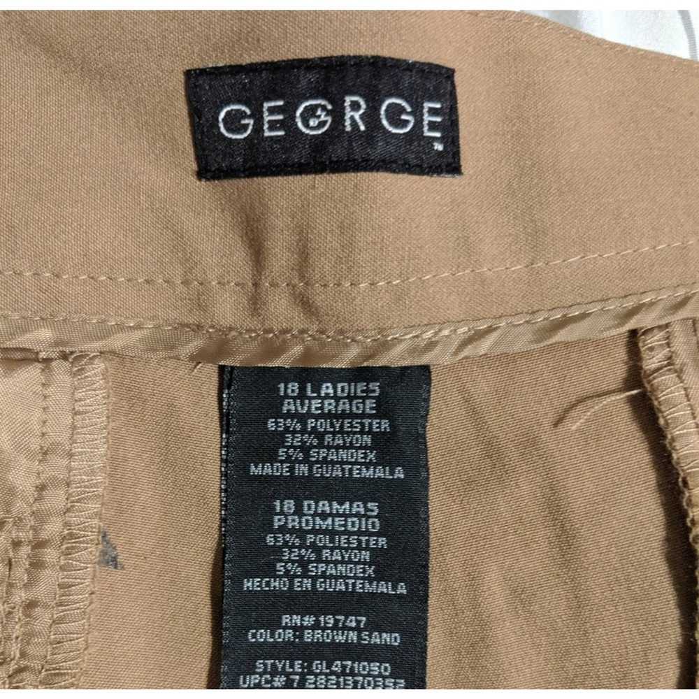 George Wide Leg Khaki Dress Pants Size 18 - image 2