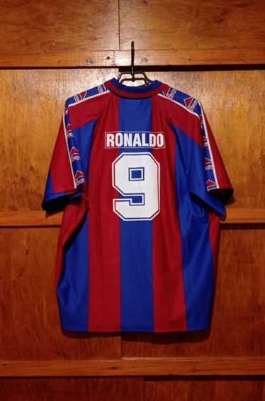 1995-97 FC Barcelona home jersey (#9 RONALDO) - M