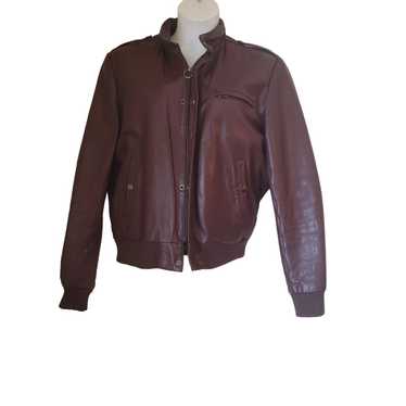 Reed Vintage Reed 44L Red Brown Leather Bomber Ja… - image 1