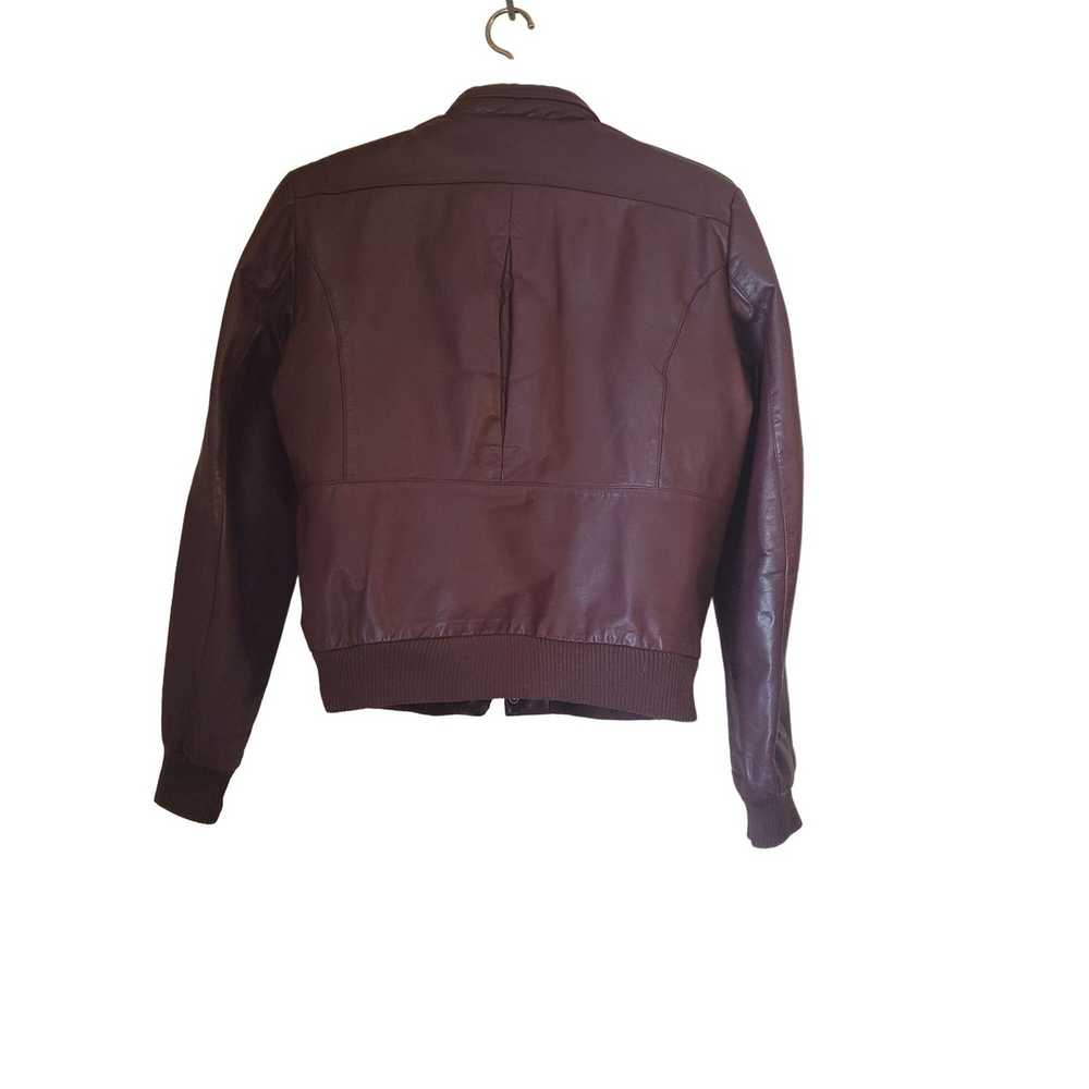 Reed Vintage Reed 44L Red Brown Leather Bomber Ja… - image 2