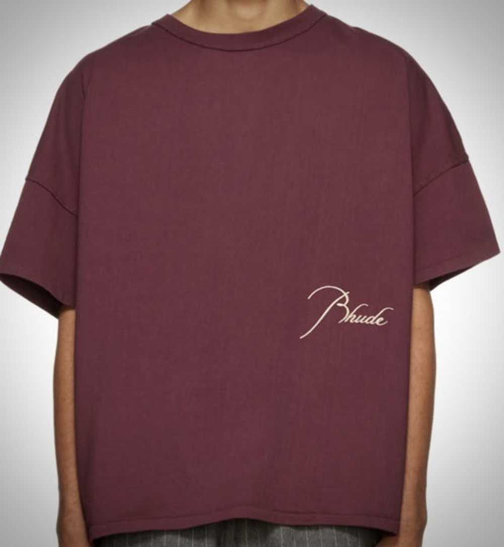 Rhude Rhude - Burgundy Reverse T-Shirt - image 6