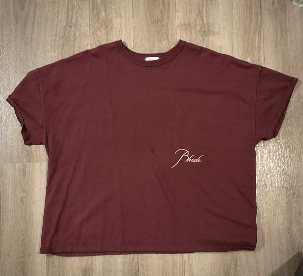 Rhude Rhude - Burgundy Reverse T-Shirt - image 7