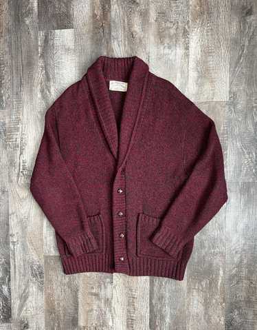 London Fog Cardigan Sweater Made in USA Knit Full Zip Sz XL