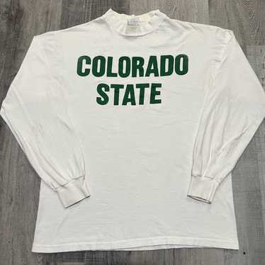 Men's Champion Gray Colorado State Rams Football Jersey Long Sleeve T-Shirt