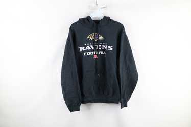 Baltimore Ravens Hoodie XXL Men Gray Nike Therma Fit On Field Spellout