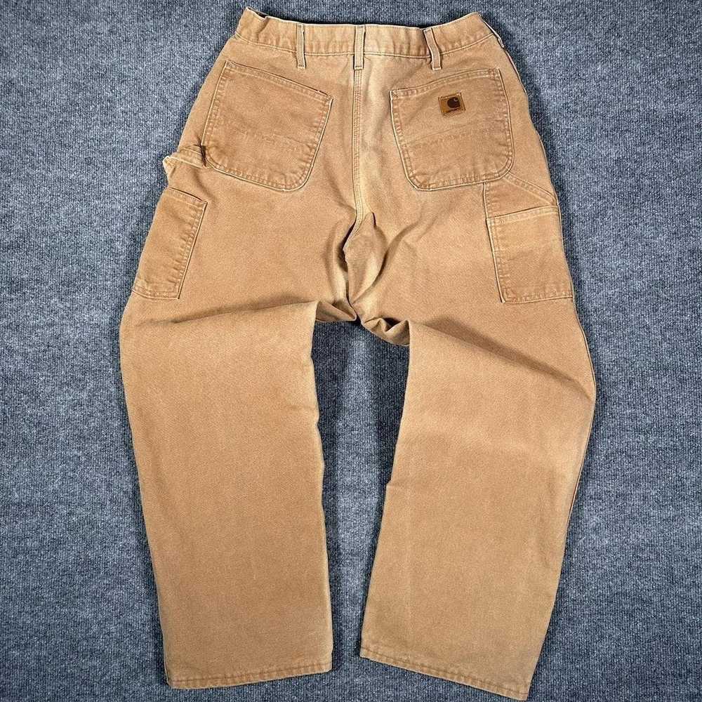 Carhartt carhartt tan carpenter faded cargo baggy… - image 2