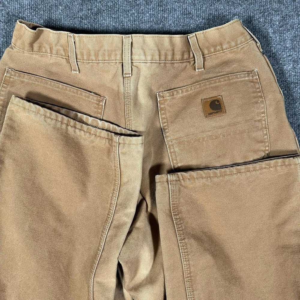 Carhartt carhartt tan carpenter faded cargo baggy… - image 3