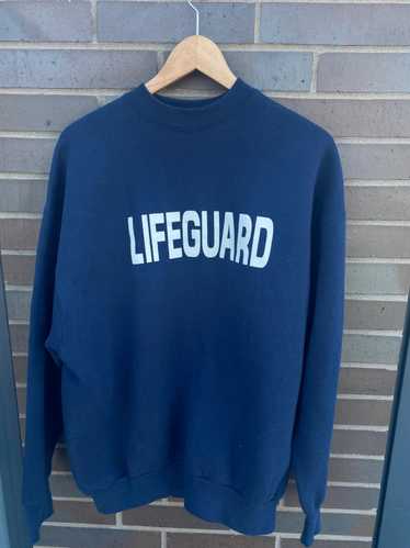 Vintage Vintage 1990s Lifeguard Navy Blue Crewneck