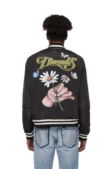 3.Paradis 3.PARADIS BLACK EMBROIDERED VARSITY BOMB