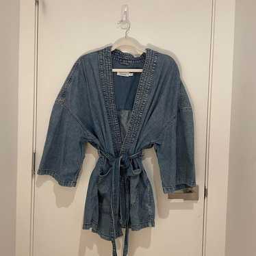 Lucky brand denim sales kimono jacket